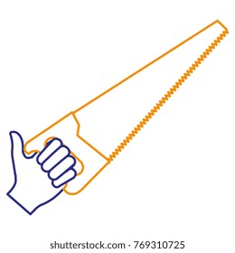 hand with handsaw tool
