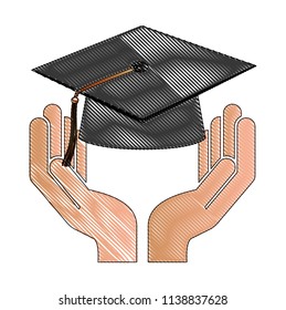 hand with hat graduation
