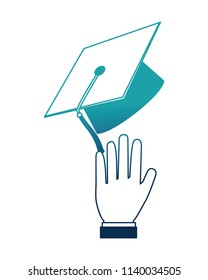 hand with hat graduation