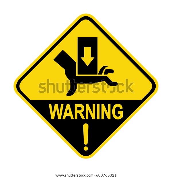 手の危険標識 危険標識ハンドハザードは電源を切る イラスト のベクター画像素材 ロイヤリティフリー