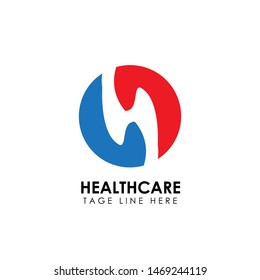 Hand Health Care Logo Design Template