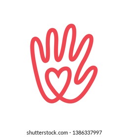 Hand, Heard Logo, Illustration, Vector