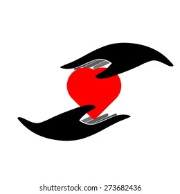 hand with  heart