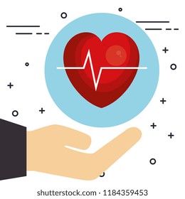 hand with heart cardio