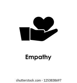 hand, heart, empathy icon. One of business icons for websites, web design, mobile app