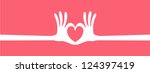 hand heart gesture header