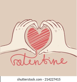 hand heart gesture header