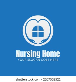 Hand Heart Hugging Window Illustration Suitable For Nursing Home Logo