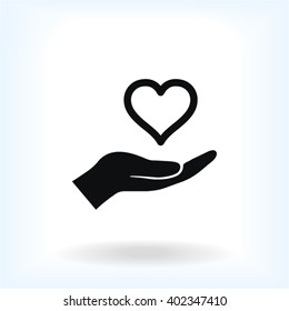 Hand heart Icon