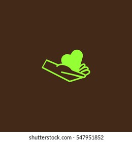 hand, heart, icon