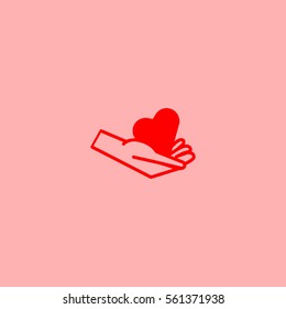 hand, heart, icon