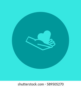 hand, heart, icon