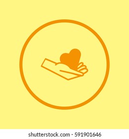 hand, heart, icon