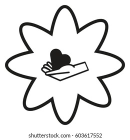 hand, heart, icon