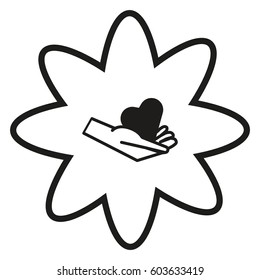 hand, heart, icon