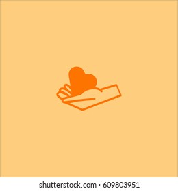 hand, heart, icon