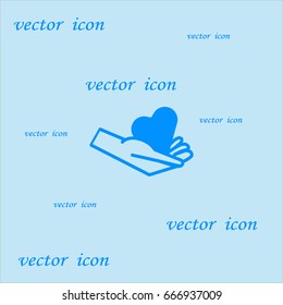 hand, heart, icon