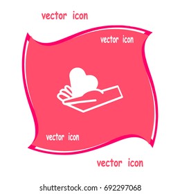 hand, heart, icon