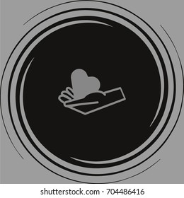 hand, heart, icon