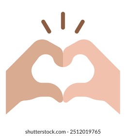 Icono de corazón de mano para Web, App, infografía, etc