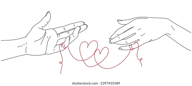 Hand mit Herz-Kreislauf-Vektorgrafik, Valentinstag-Clip-Kunst