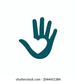  Hand mit Herz in der Mitte