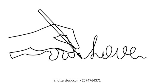 Hand with heart one line art,love feeling concept continuous contour drawing,hand-drawn Valentine's day decoration.Romance,engagement and marriage symbol. Editable stroke.Isolated.Vector illustration