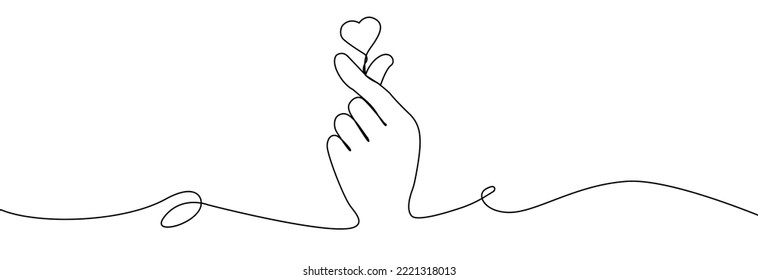 Hand and heart one line drawing Continuous one line drawing hand giving heart vector illustration Heart sketch doodle One line hend holding heart 