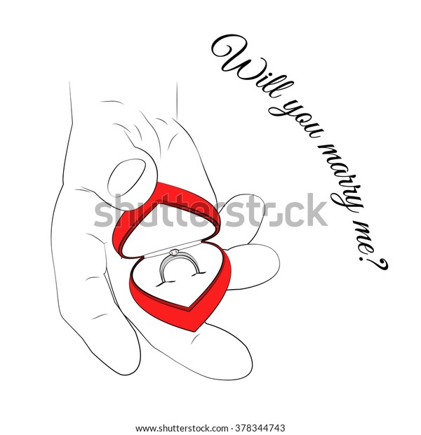 Hand Heart Shaped Red Jewelry Box Stock Vector Royalty Free