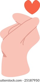 Hand With Heart Vector Illustration