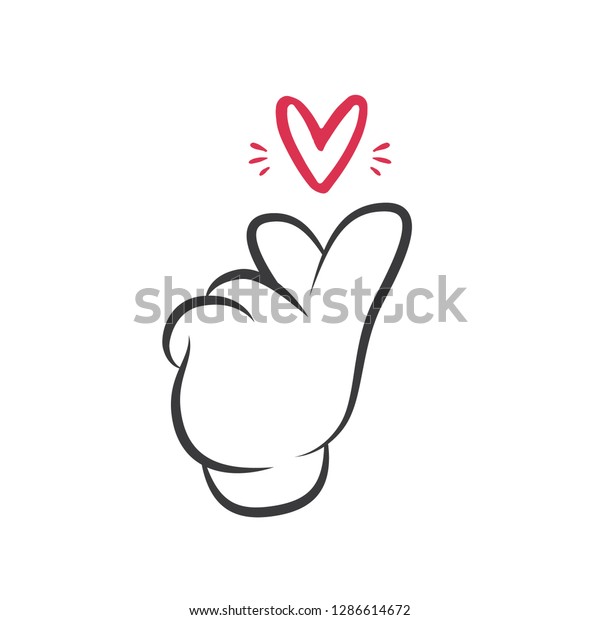 Hand Herz Vektorgrafik Hintergrund Stock Vektorgrafik Lizenzfrei