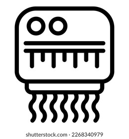Hand heater icon outline vector. Gender room. Male door