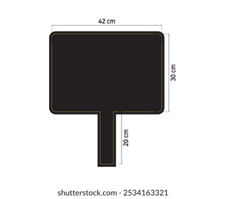 HANDGEFÜHRTE A3-LOLLIPOP-SIGNALVORLAGE