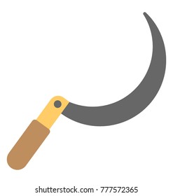 
A hand held agricultural tool designed with a curved blades and typically used for harvesting
