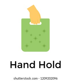 Hand held bag depicting shopping bag