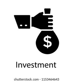 
A hand held bag with the dollar sign on it depicting investment 
