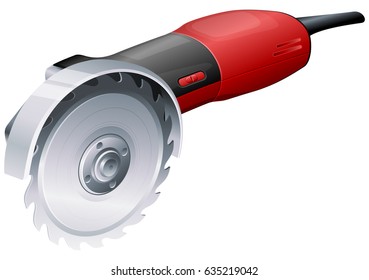 Hand Held Circular Saw  Illustration