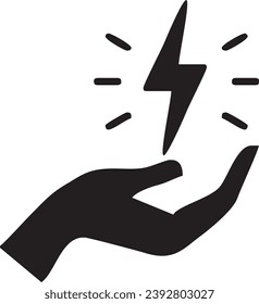 hand held electrical design vector. easy electricity. share energy. vector illustration