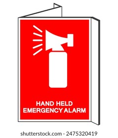 Hand Held Emergency Alarm Symbol Sign ,Vector Illustration, Isolate On White Background Label .EPS10