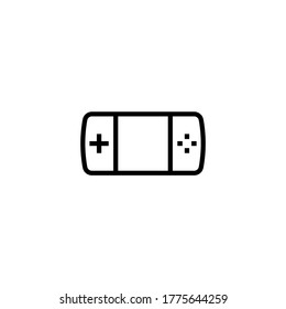 Hand Held Gaming Console Icon, Game Console Icon  In Black Line Style Icon, Style Isolated On White Background