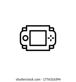 Hand Held Gaming Console Icon, Game Console Icon  In Black Line Style Icon, Style Isolated On White Background