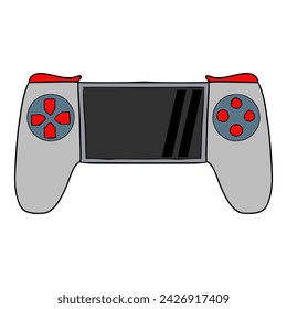 hand held gaming console illustration hand drawn isolated vector