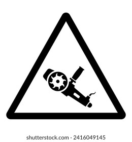 Hand Held Grinding Machine Symbol Sign,Vector Illustration, Isolate On White Background Label. EPS10