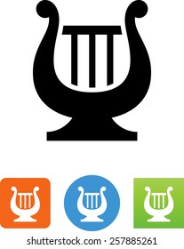 Hand held harp icon