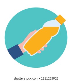 
A hand held juice bottle for drink 
