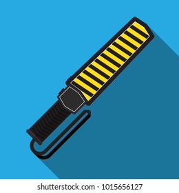 Hand Held Metal Detector Vector Flat Design.