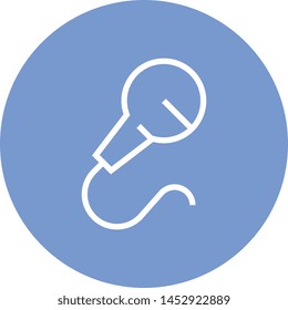 Hand Held Microphone Outline Icon