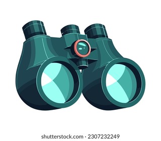 hand held telescope, discovering new adventure icon isolated