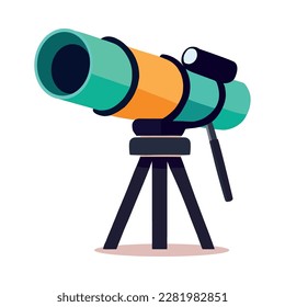 hand held telescope equipment isolated