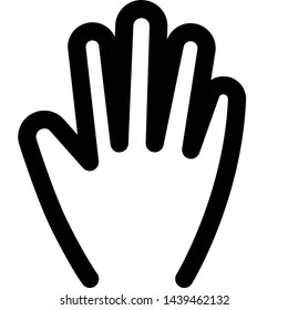Hand hello, bye or goodbye gesture sign.